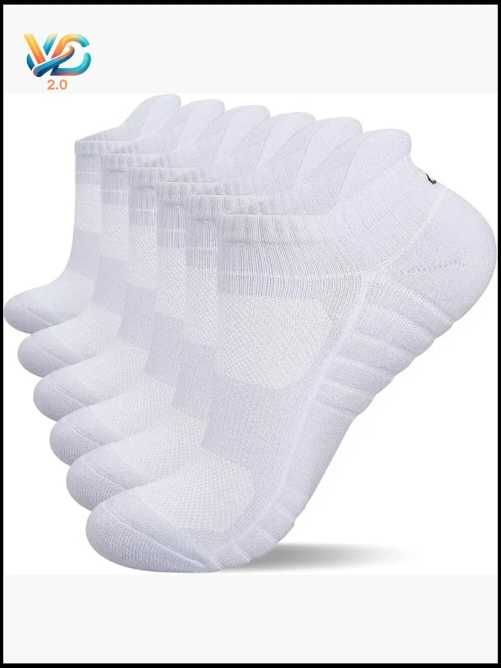 Athletic Running Ankle Socks Low Cut Cushioned Anti-Blister Tab Sports Socks 6